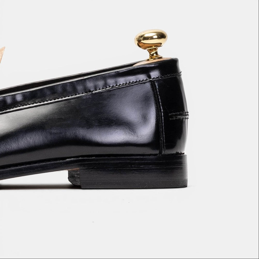 Volzak 315 Black Detachable Leather Penny Loafer