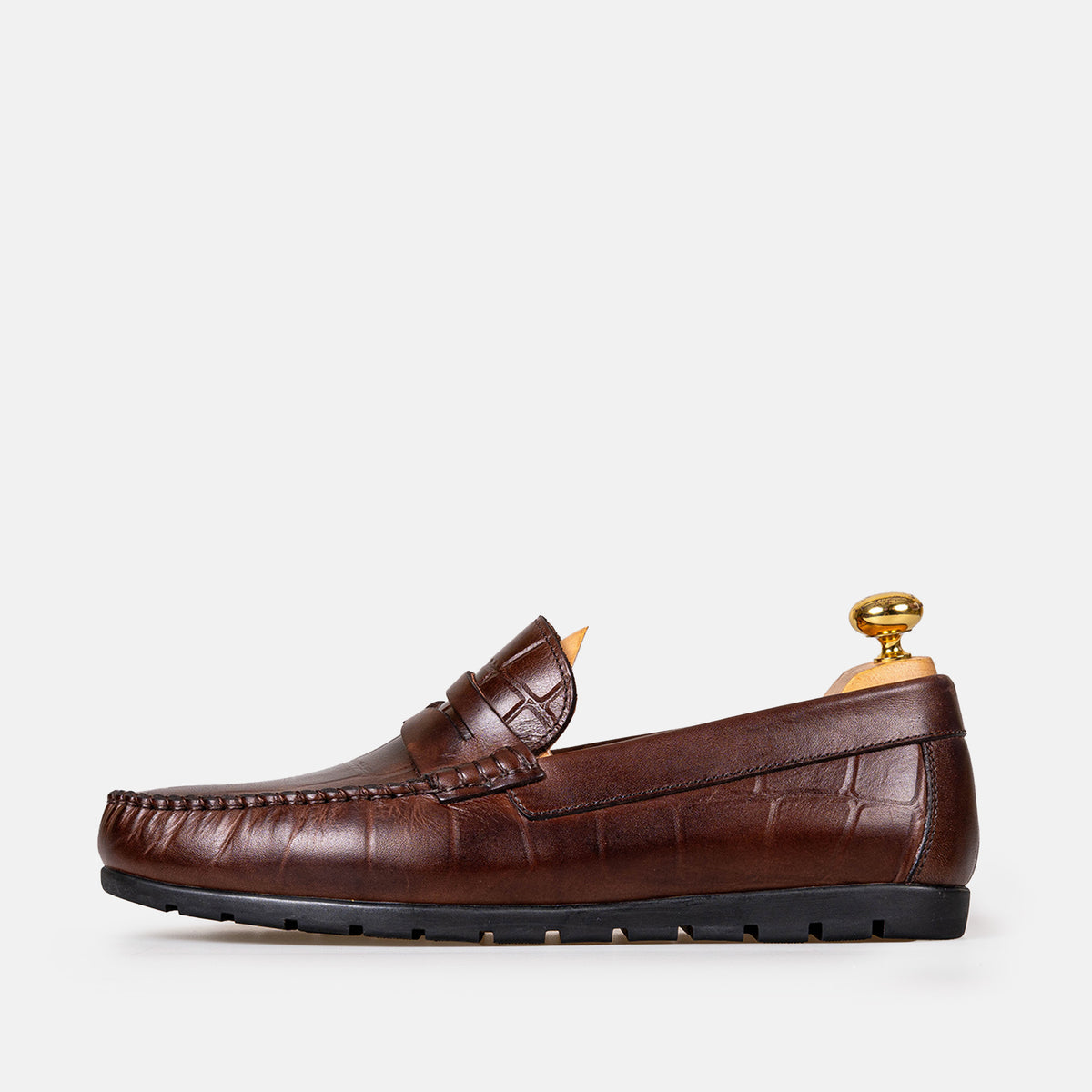 Volzak 048 Mocassin en cuir Marron