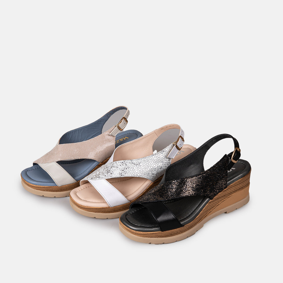 Volzak 5014 Beige Leather Sandal
