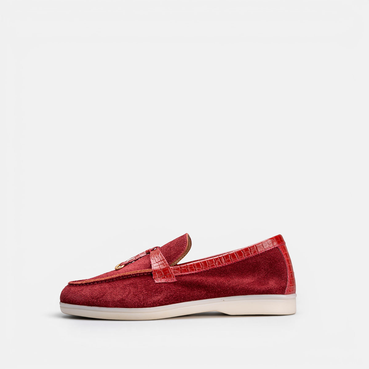 Volzak 32 s mocassin en daim Bordeaux