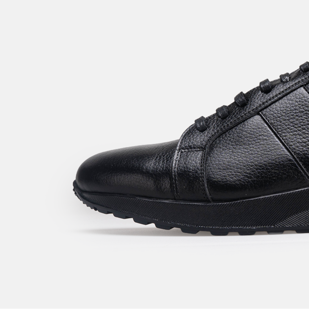 Volzak 5525 basket en cuir Noir Grainé