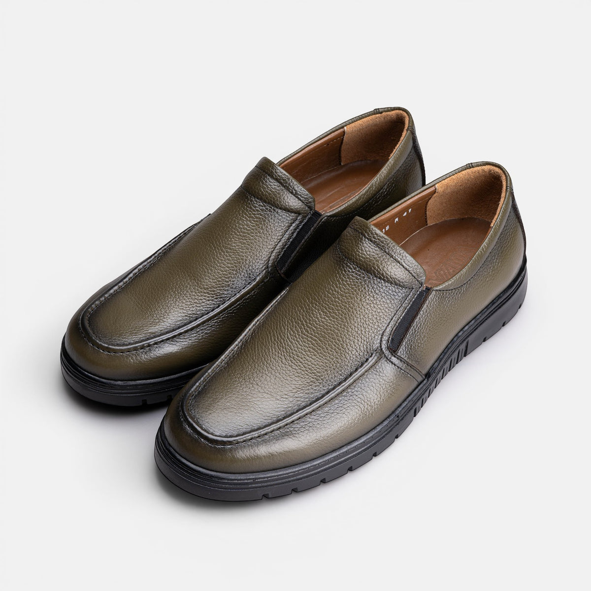 Volzak 5518 chaussure en cuir Vert Grainé