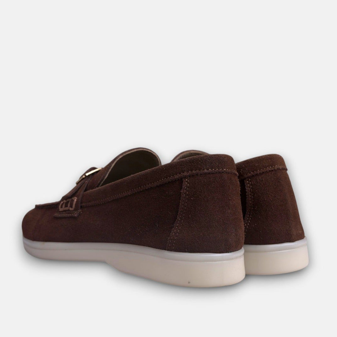 Volzak 676 Mocassin en daim Marron