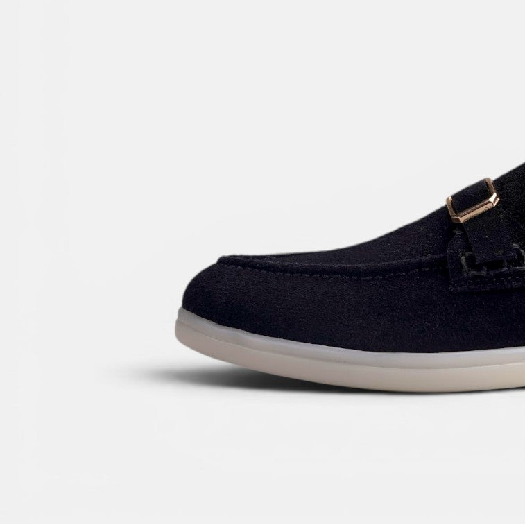 Volzak 676 Mocassin en daim Noir