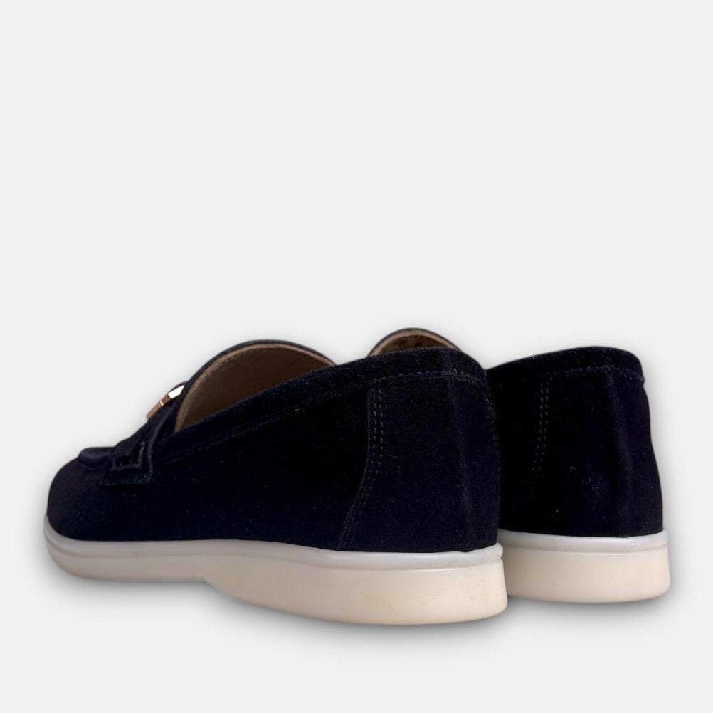 Volzak 676 Mocassin en daim Noir