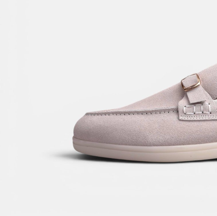 Volzak 676 Mocassin en daim Beige Clair