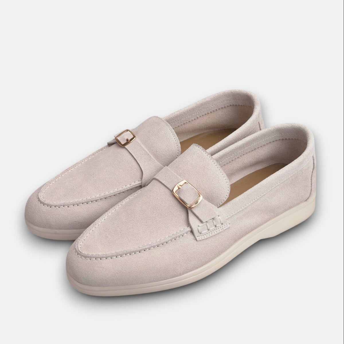 Volzak 676 Mocassin en daim Beige Clair