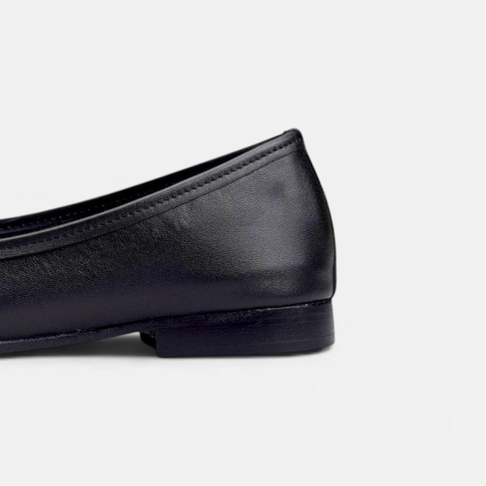 Volzak 078 Ballerine en cuir Noir