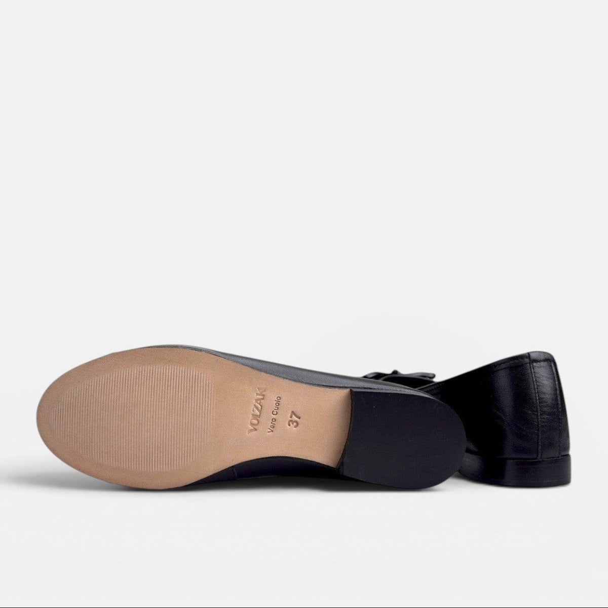 Volzak 078 Ballerine en cuir Noir