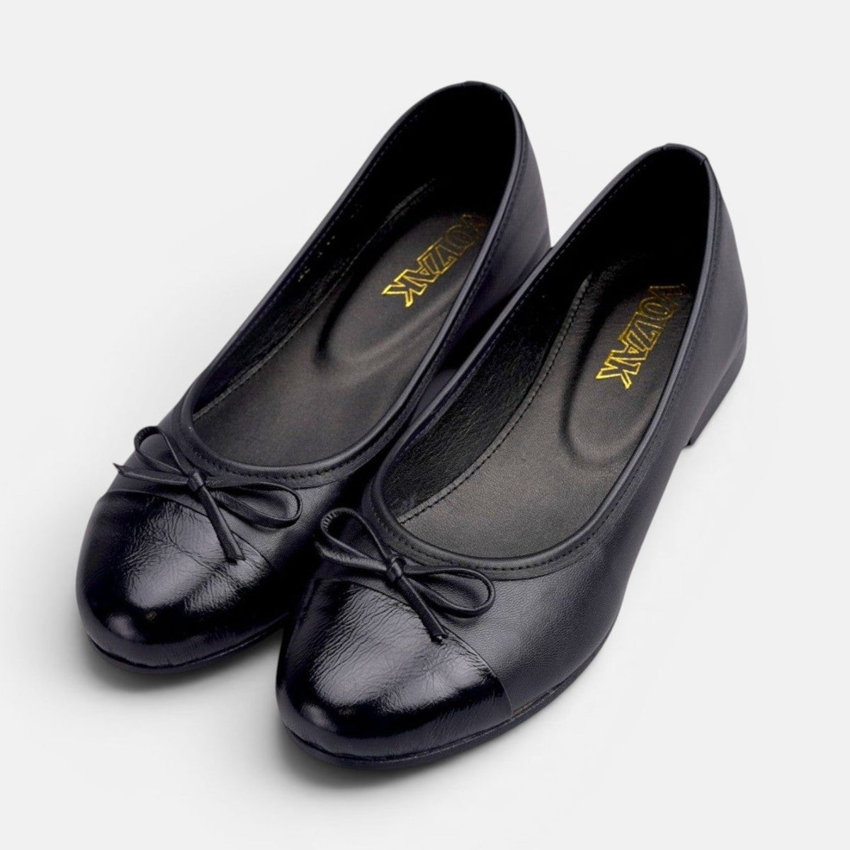Volzak 078 Ballerine en cuir Noir