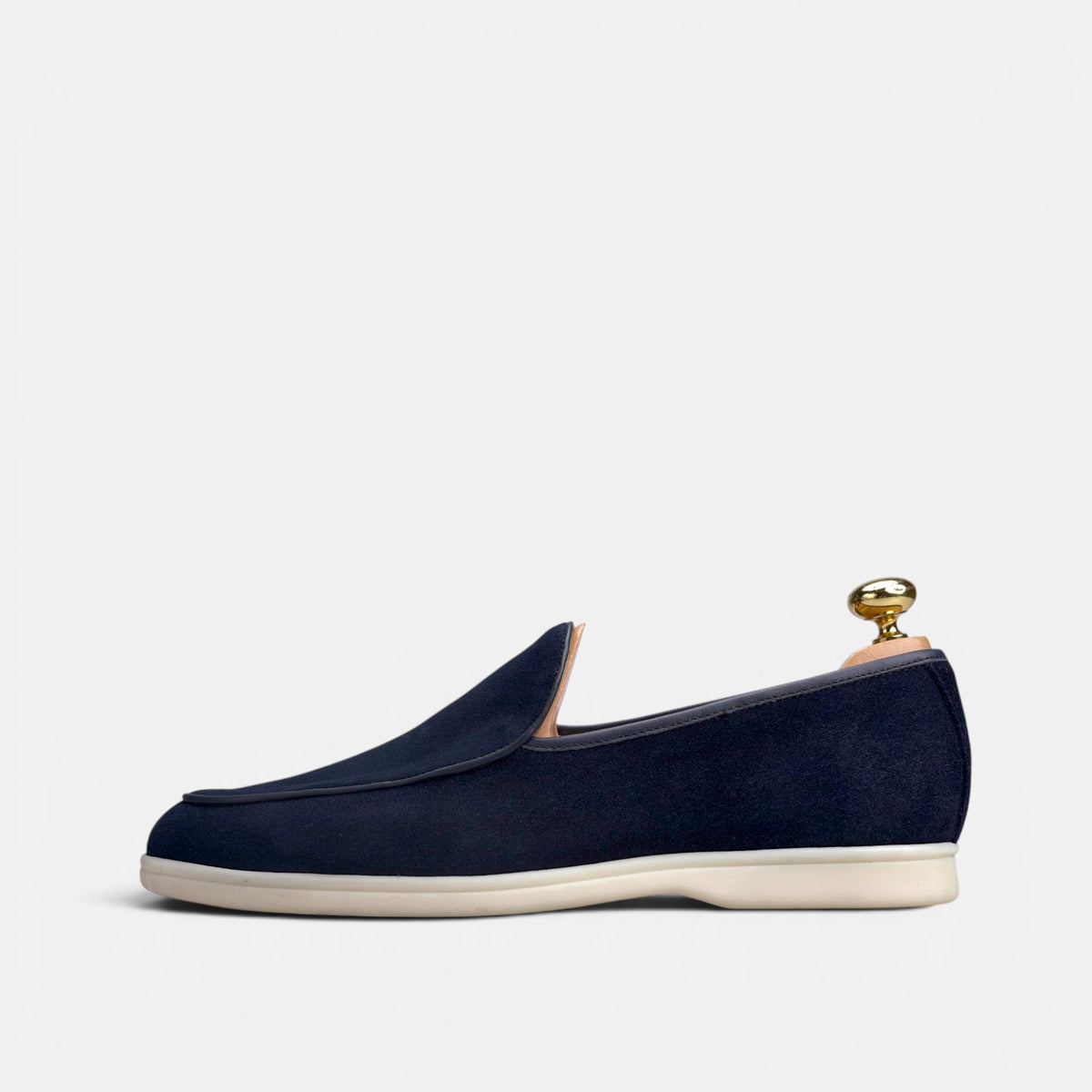 Volzak 5607 Mocassin en daim Bleu