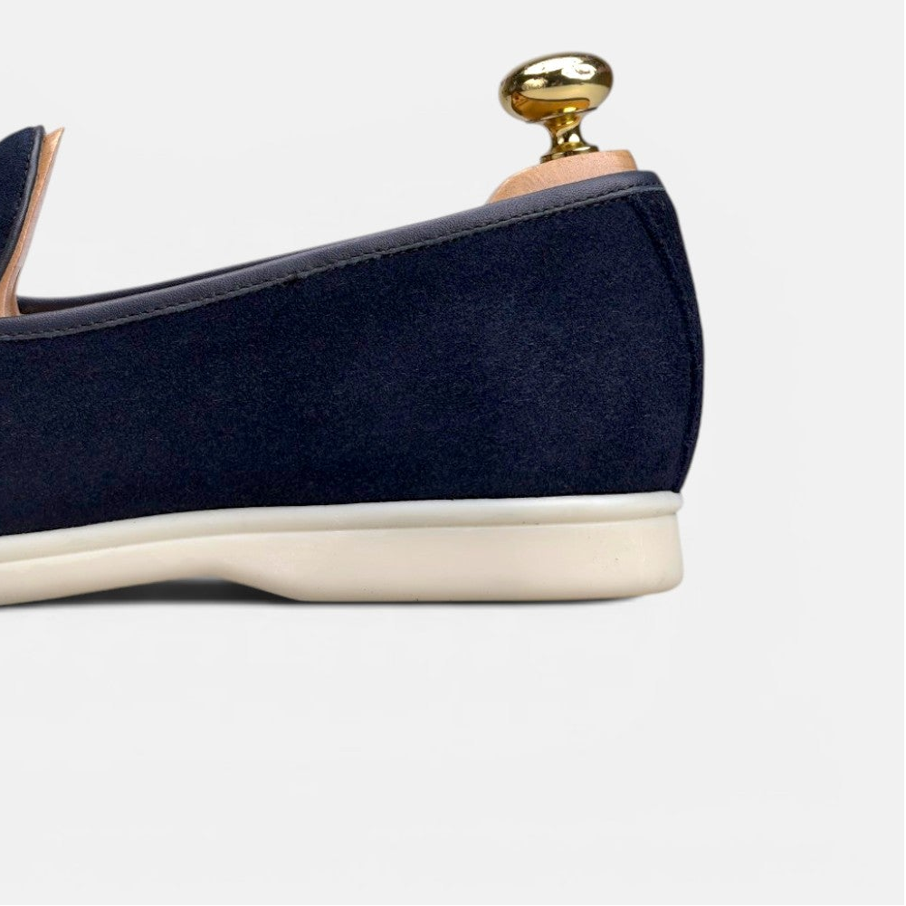 Volzak 5607 Mocassin en daim Bleu