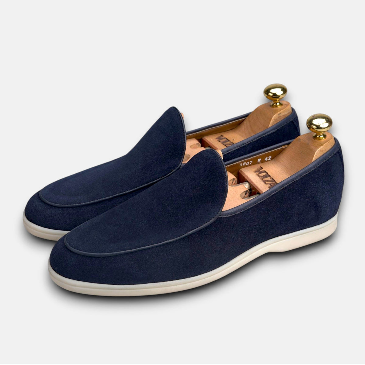 Volzak 5607 Mocassin en daim Bleu