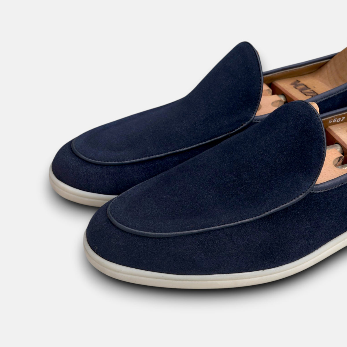 Volzak 5607 Mocassin en daim Bleu