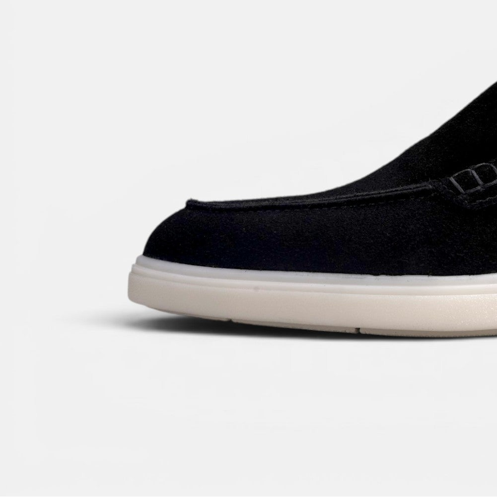 Volzak 713 Mocassin en daim Noir