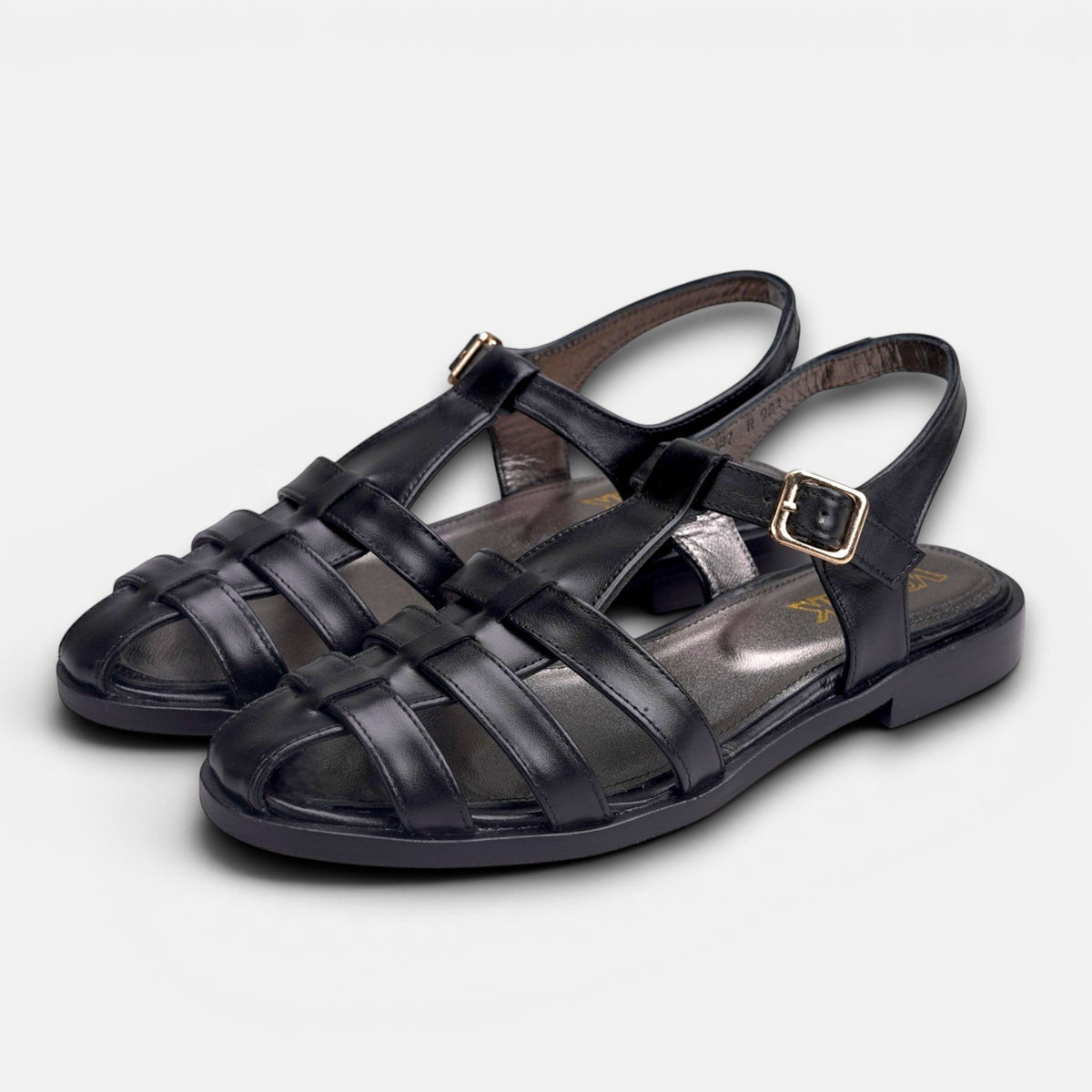 Volzak 982 Sandale en cuir Noir