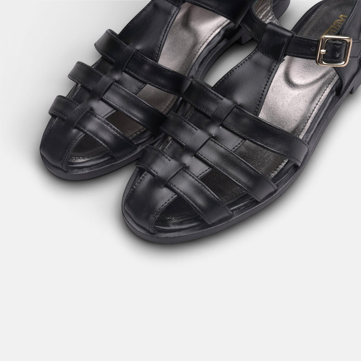 Volzak 982 Sandale en cuir Noir