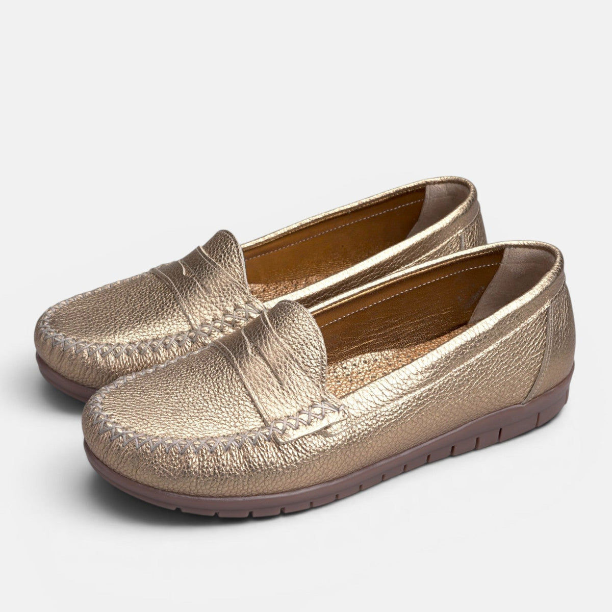 Volzak 897 Mocassin en cuir Doré