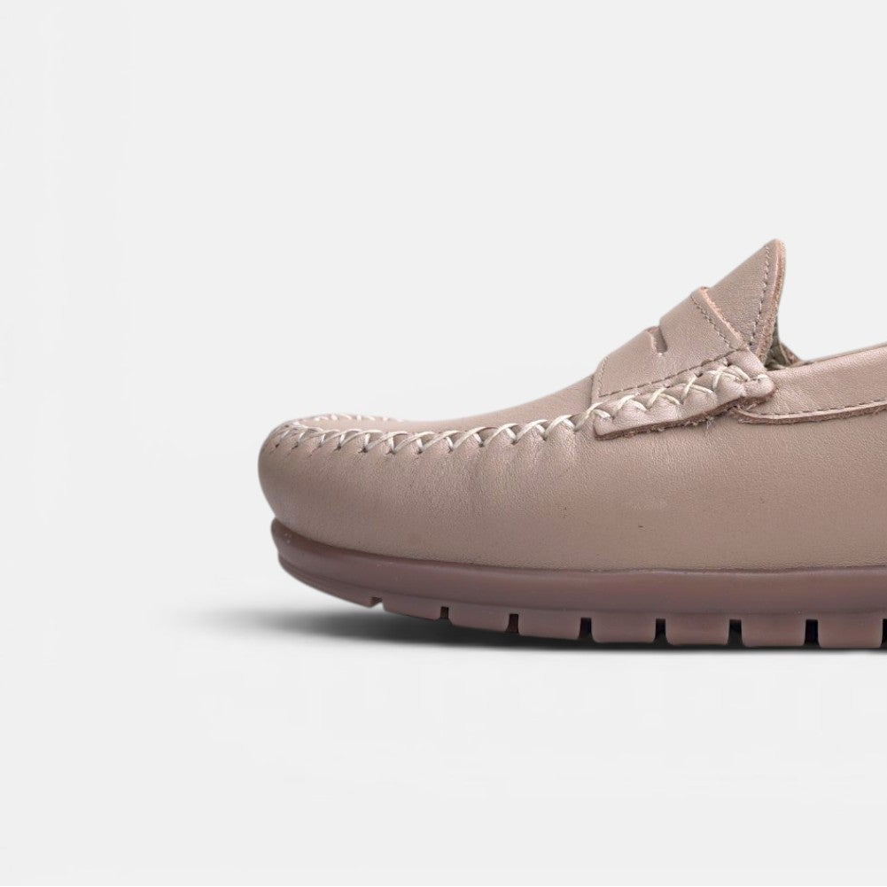 Volzak 897 Mocassin en cuir Beige