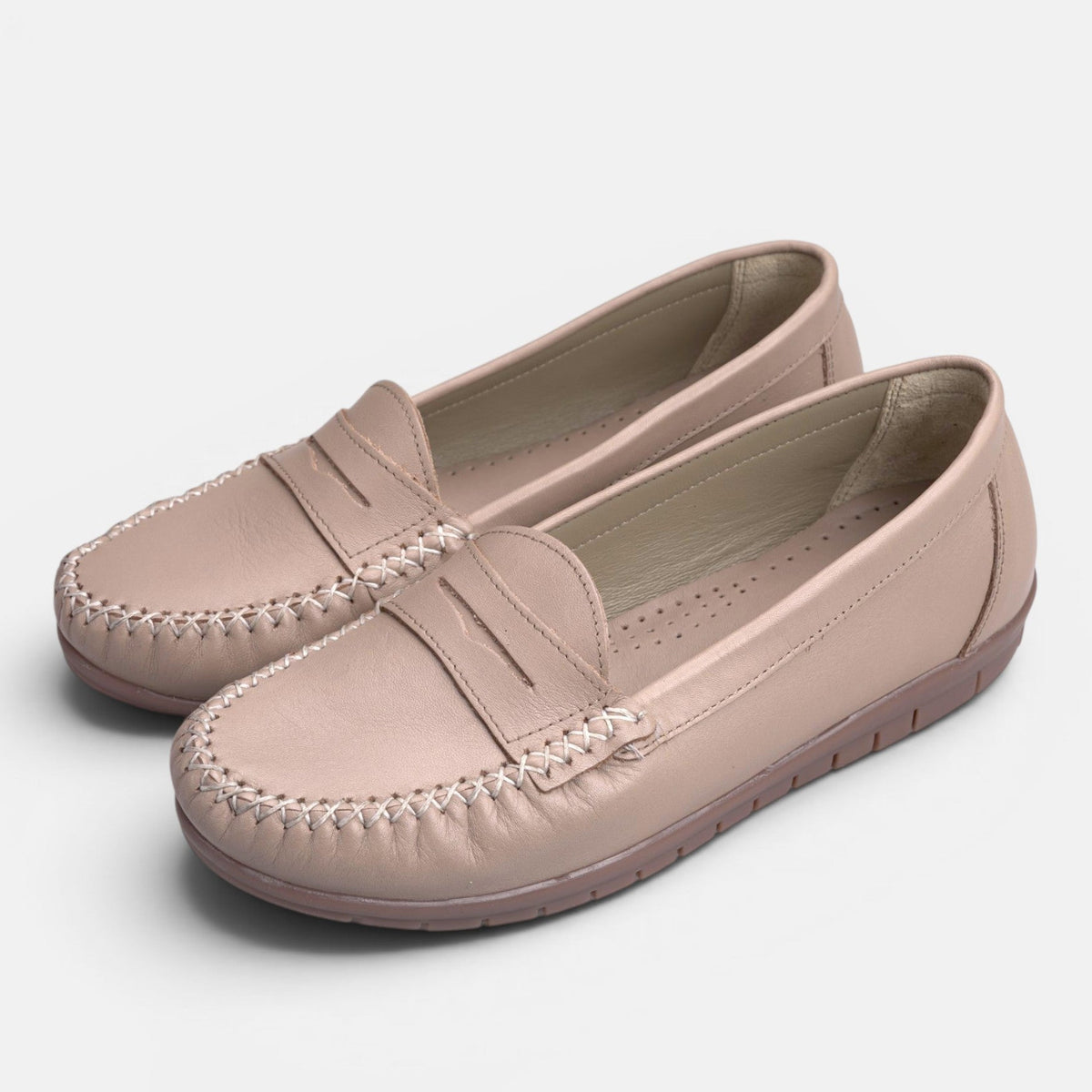 Volzak 897 Mocassin en cuir Beige
