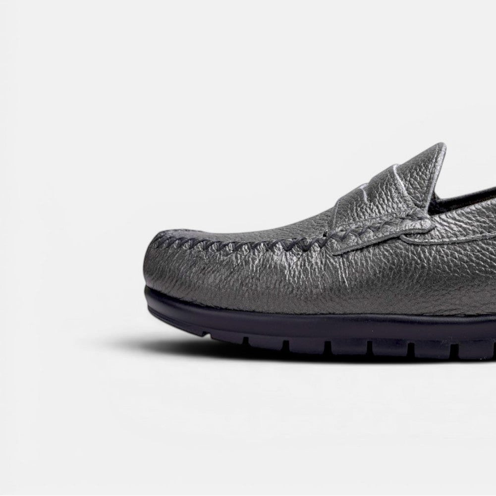 Volzak 897 Mocassin en cuir Nickel