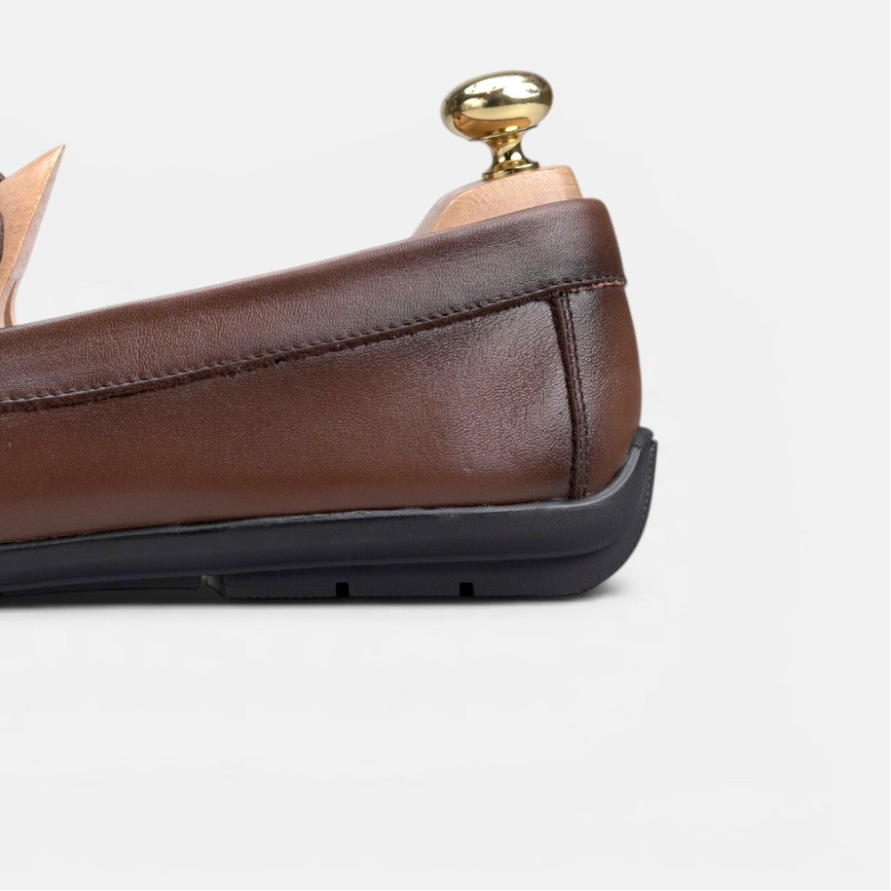 Volzak 5608 Mocassin en cuir Marron Vintage