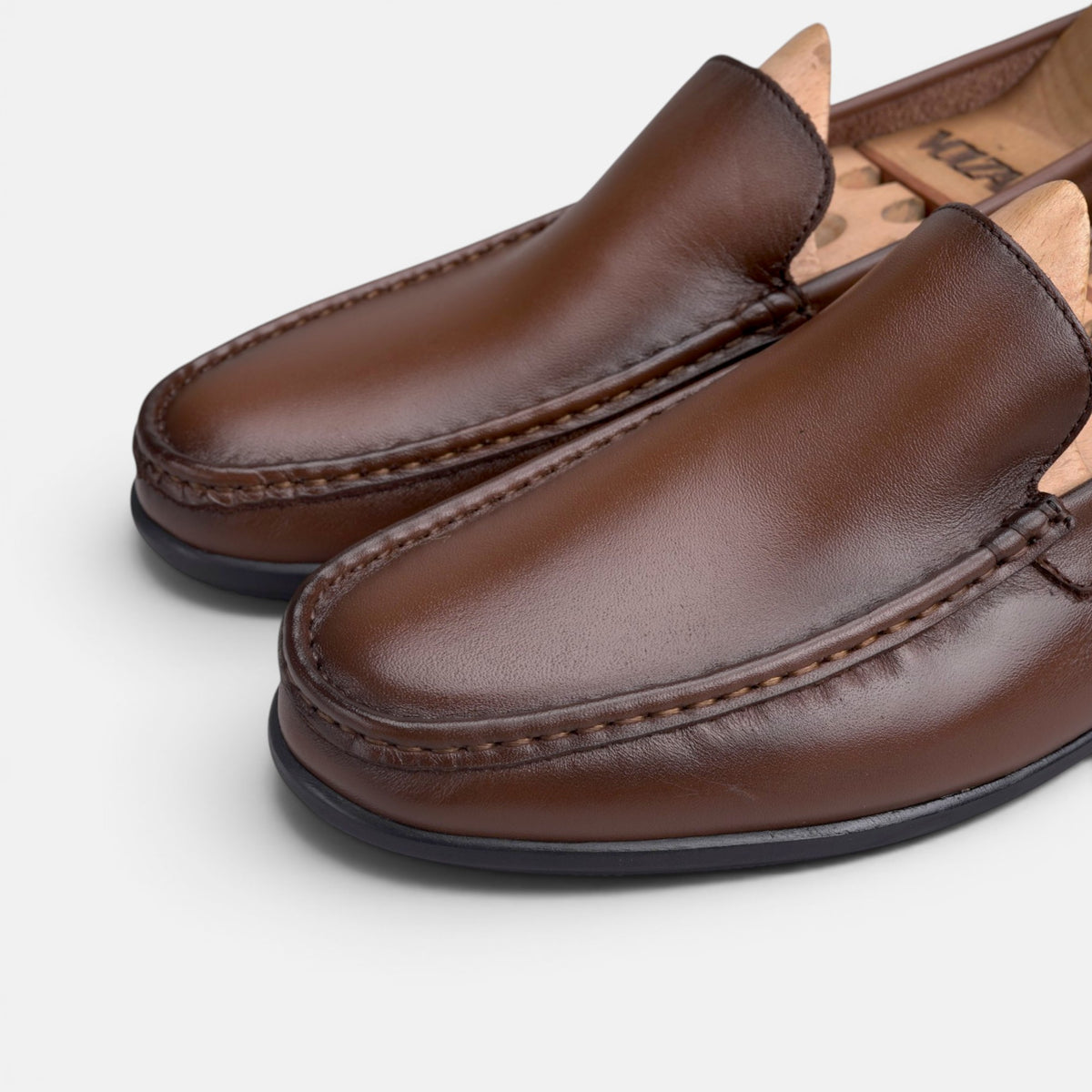 Volzak 5608 Mocassin en cuir Marron Vintage