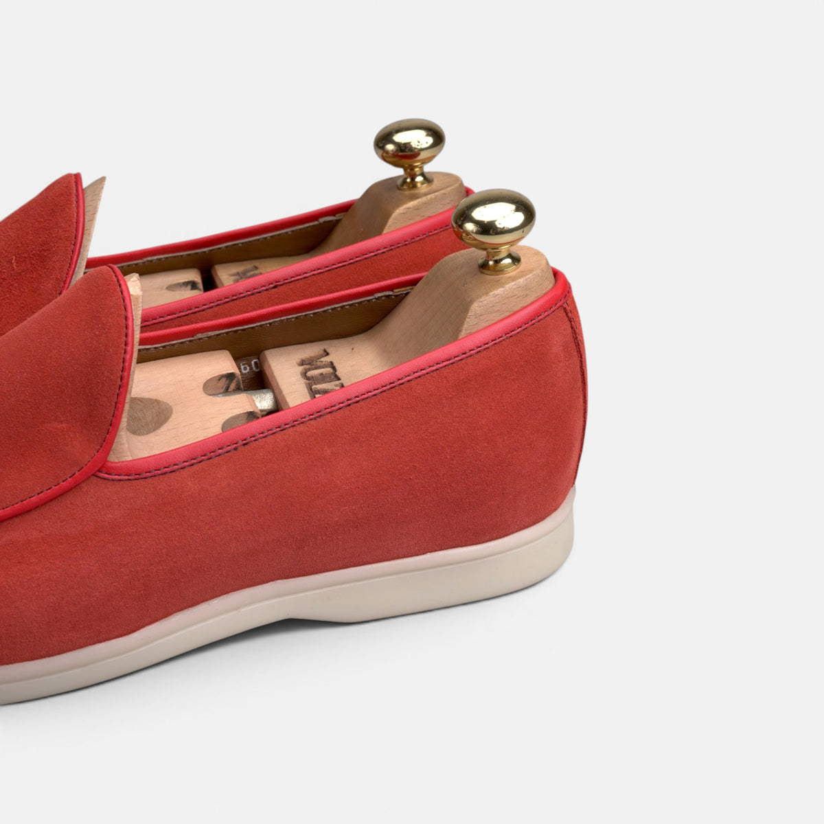 Volzak 5607 Mocassin en daim Rouge brique