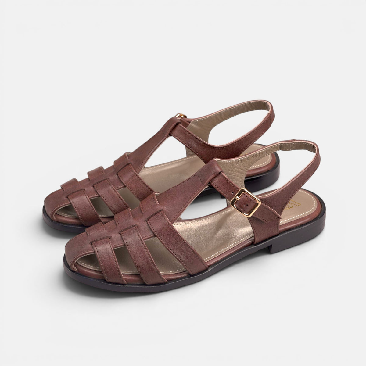Volzak 982 Sandale en cuir Marron