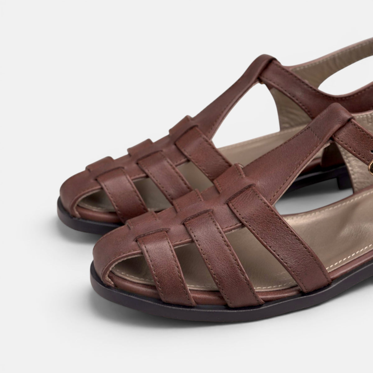 Volzak 982 Sandale en cuir Marron