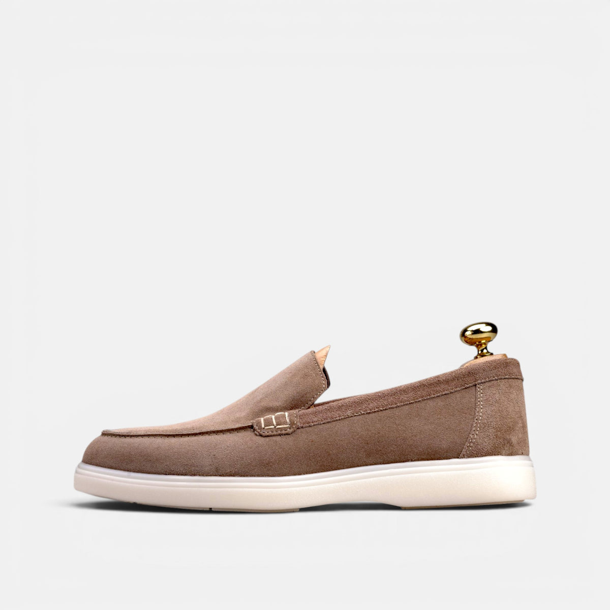 Volzak 713 Mocassin en daim Taupe