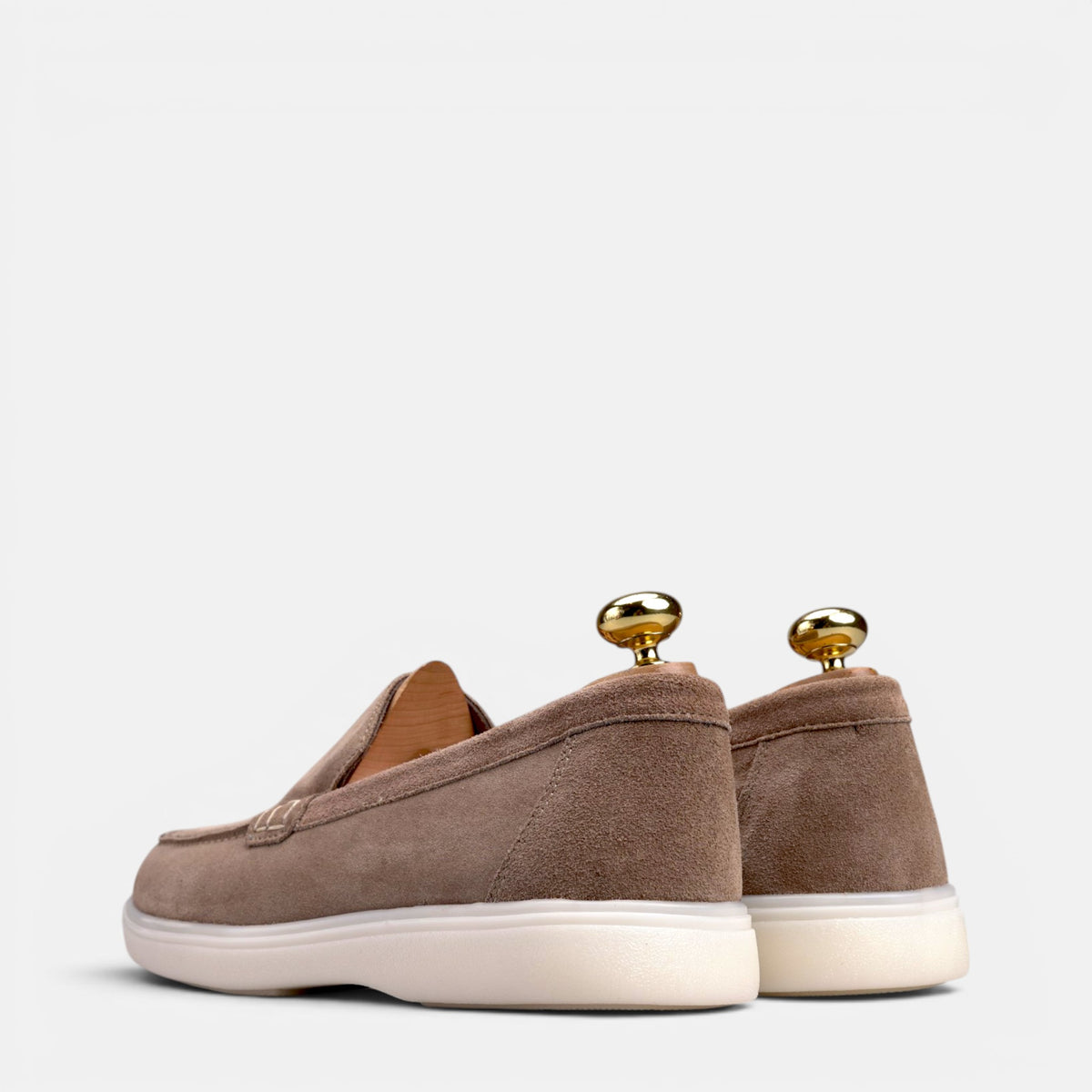 Volzak 713 Mocassin en daim Taupe