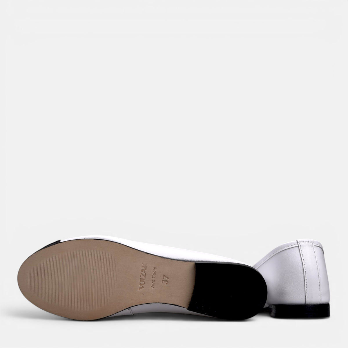 Volzak 078 Ballerine en cuir Blanc