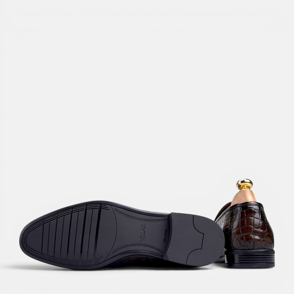 Volzak 5614 chaussure en cuir Marron Croco