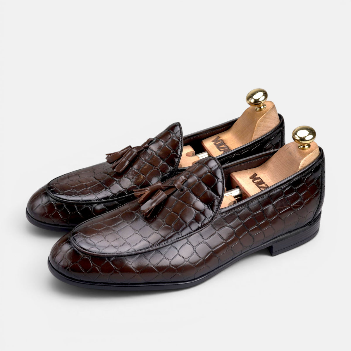 Volzak 5614 chaussure en cuir Marron Croco