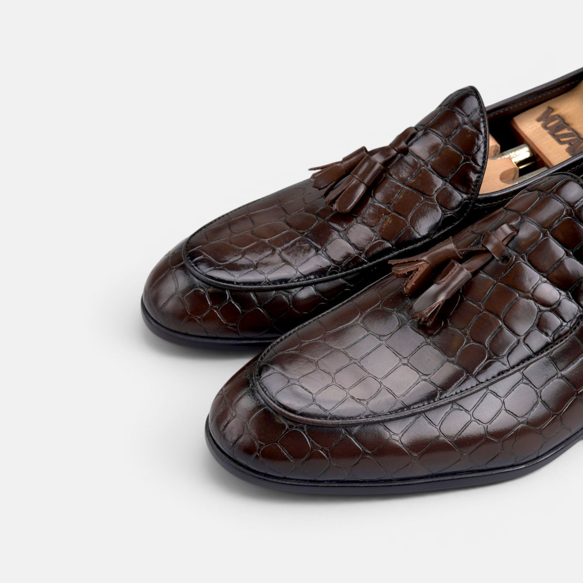 Volzak 5614 chaussure en cuir Marron Croco