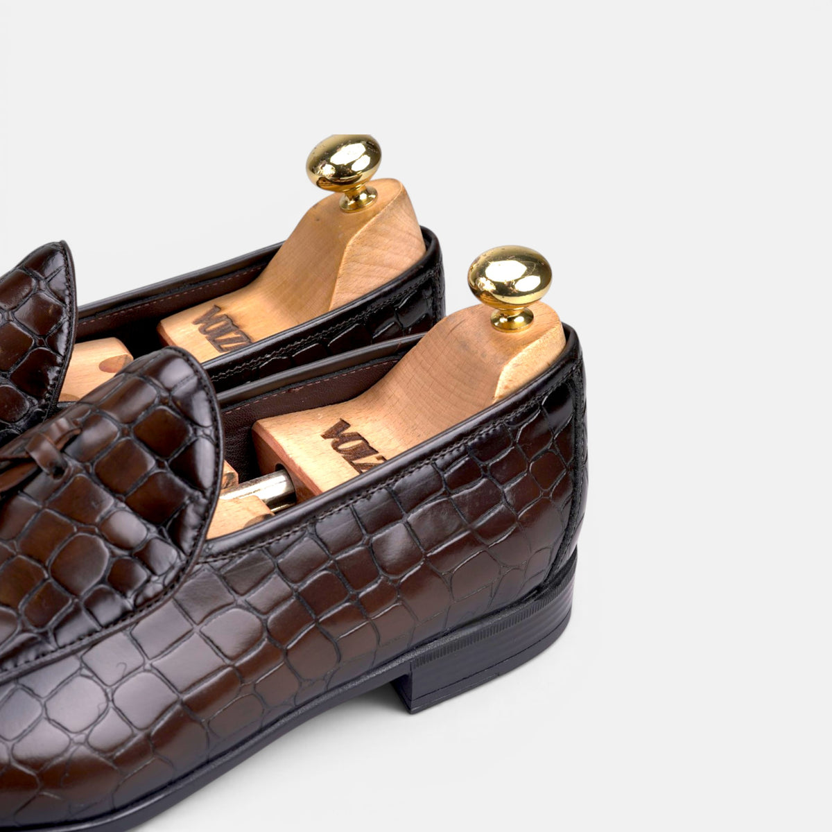 Volzak 5614 chaussure en cuir Marron Croco