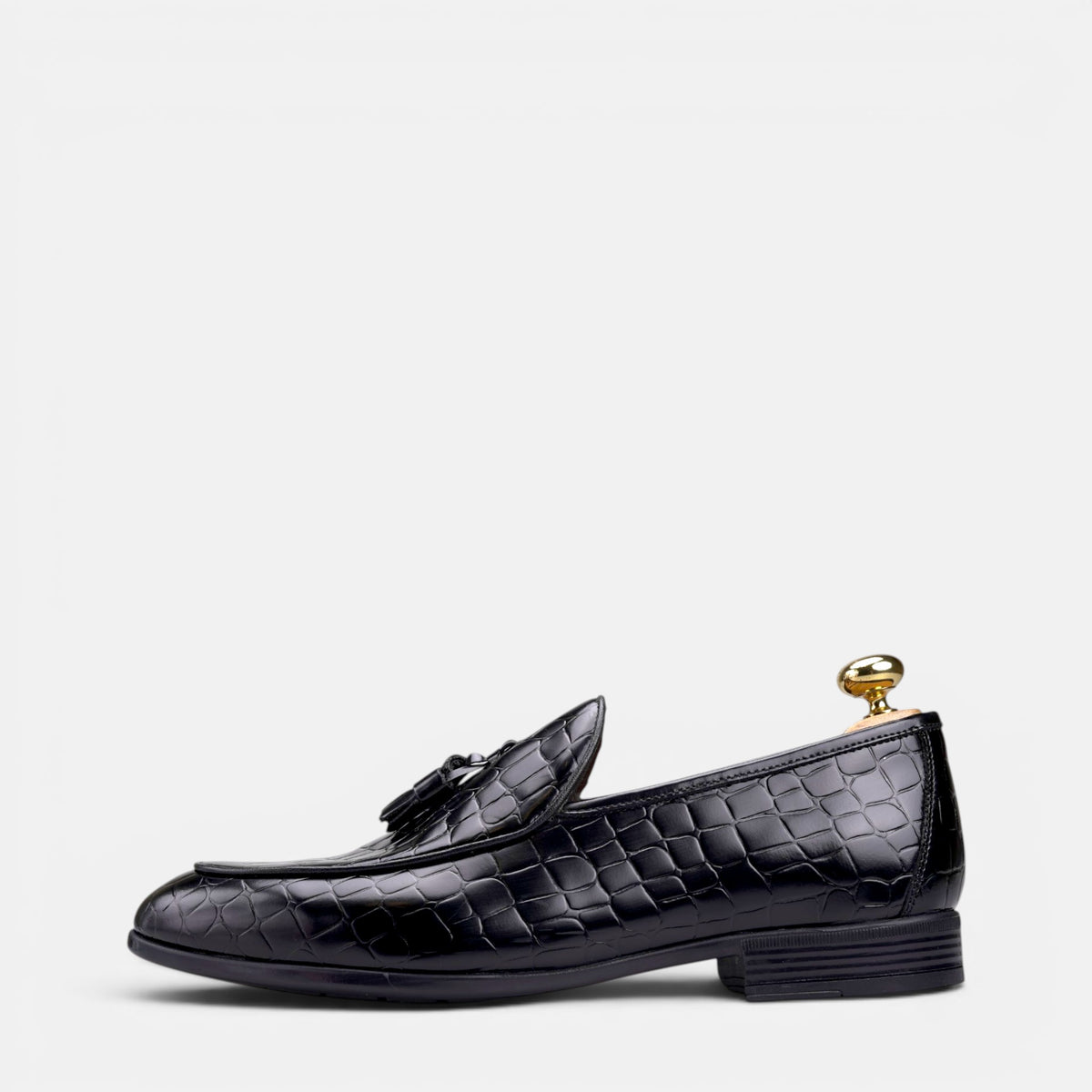 Volzak 5614 chaussure en cuir Noir Croco