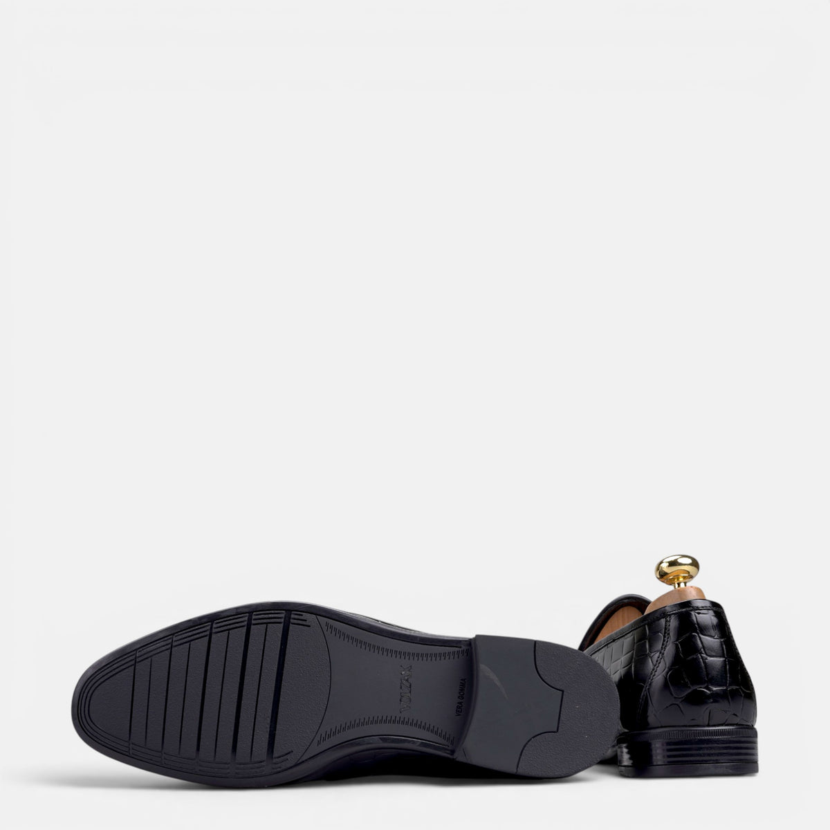 Volzak 5614 chaussure en cuir Noir Croco
