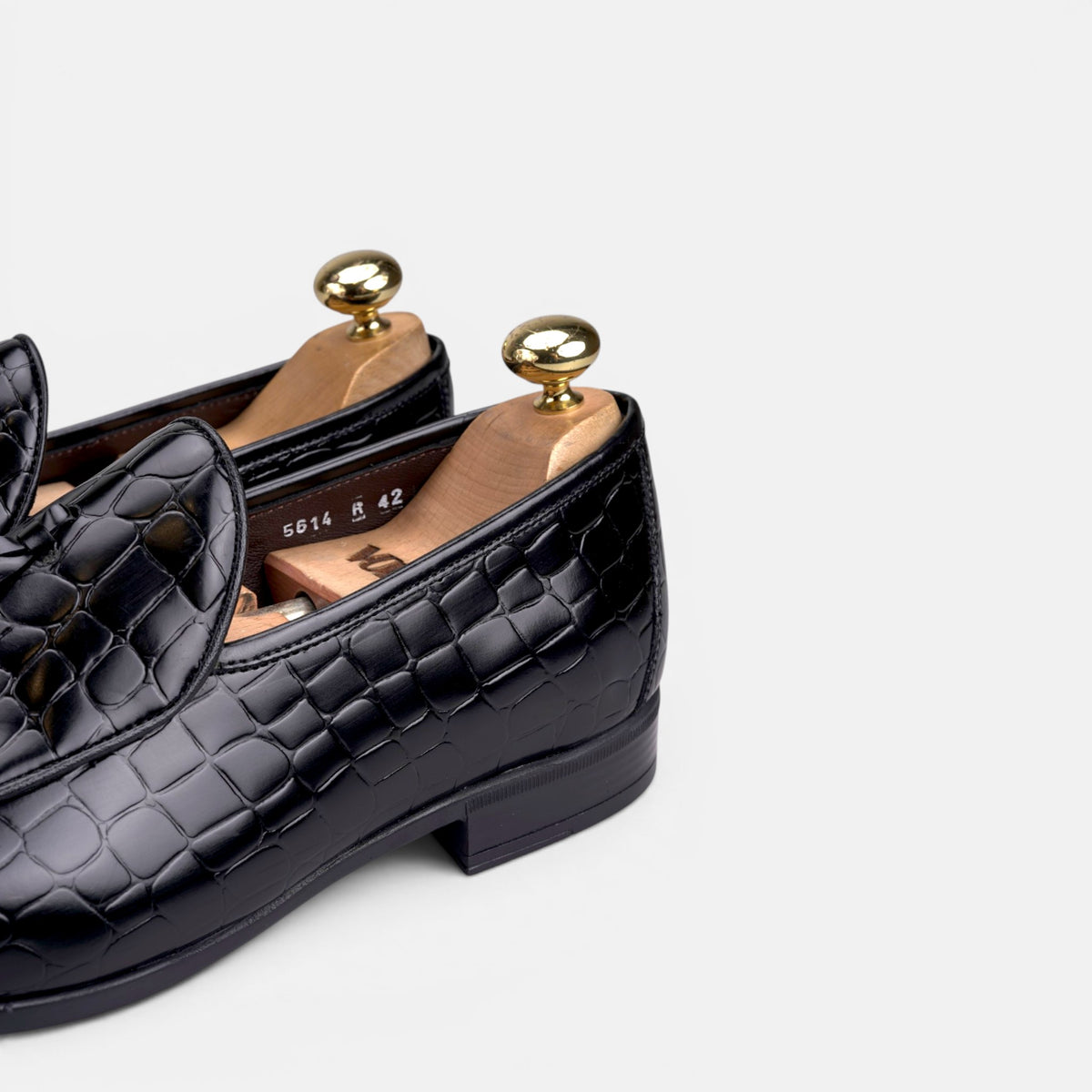 Volzak 5614 chaussure en cuir Noir Croco
