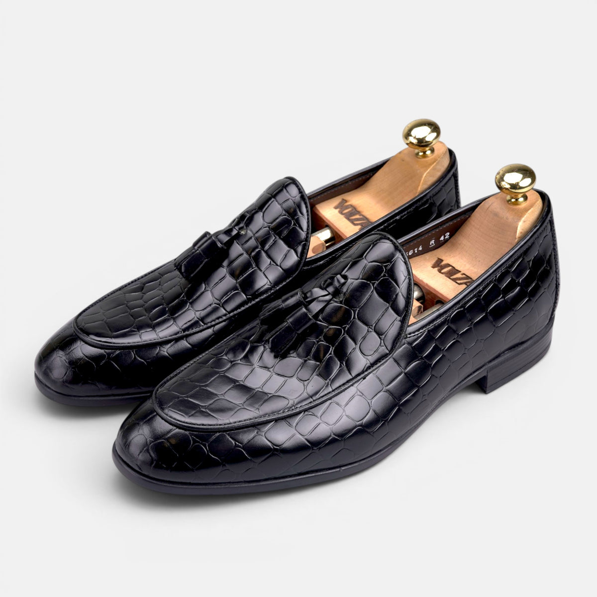 Volzak 5614 chaussure en cuir Noir Croco