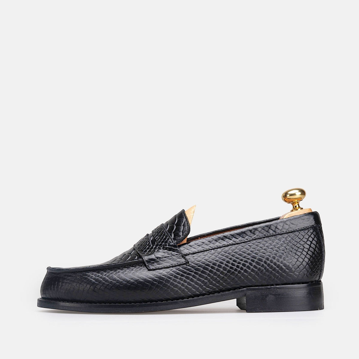 Volzak 5533 chaussure en cuir Noir Croco