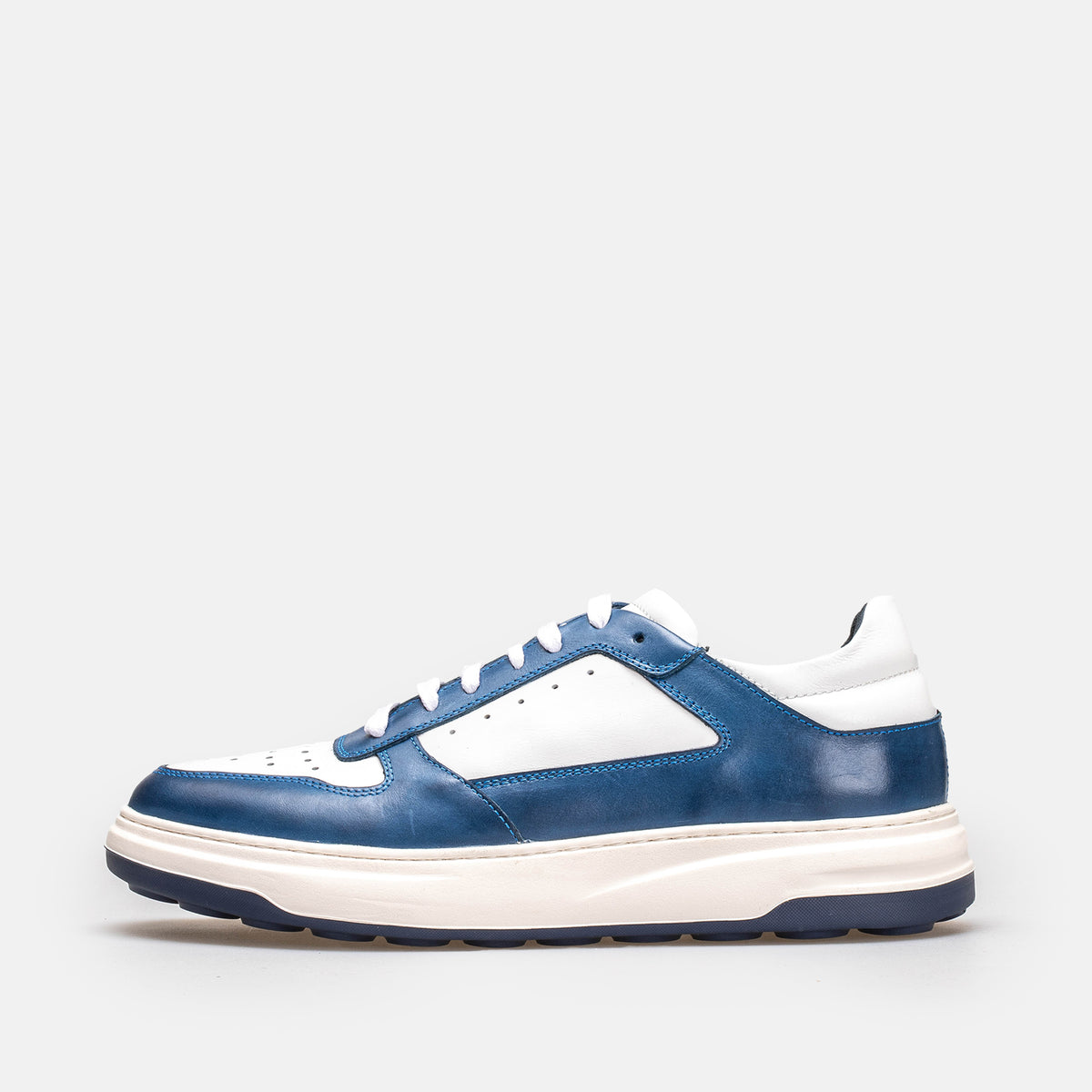Volzak 6095 basket en cuir Bleu