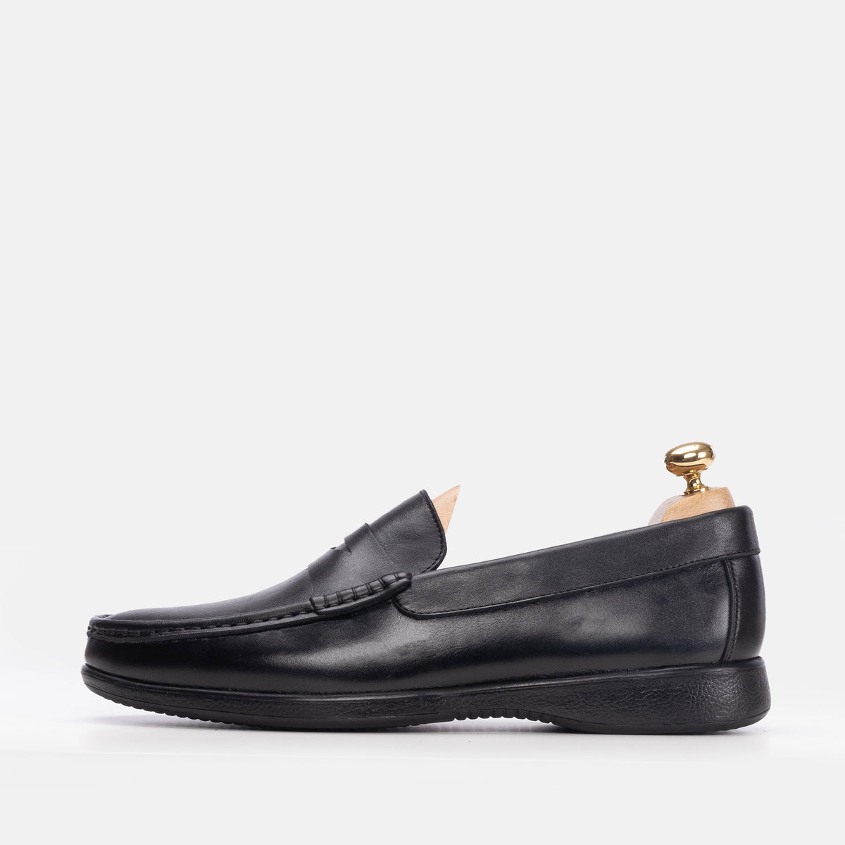 Volzak 5205 Mocassin en cuir noir