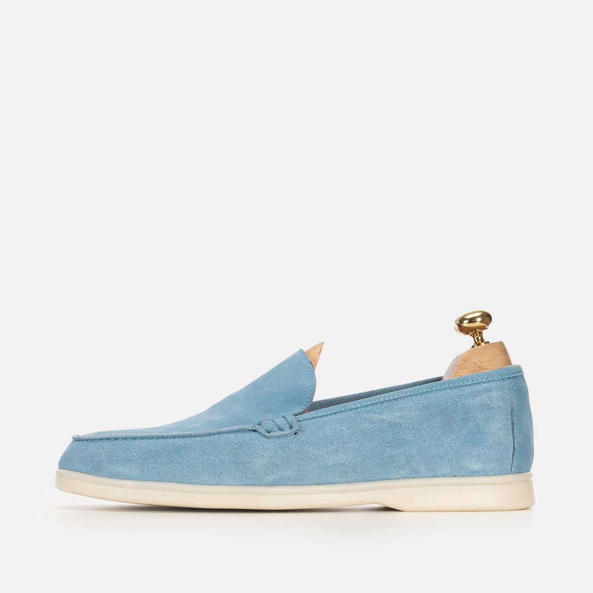 Volzak 3061 Mocassin en daim Bleu Ciel