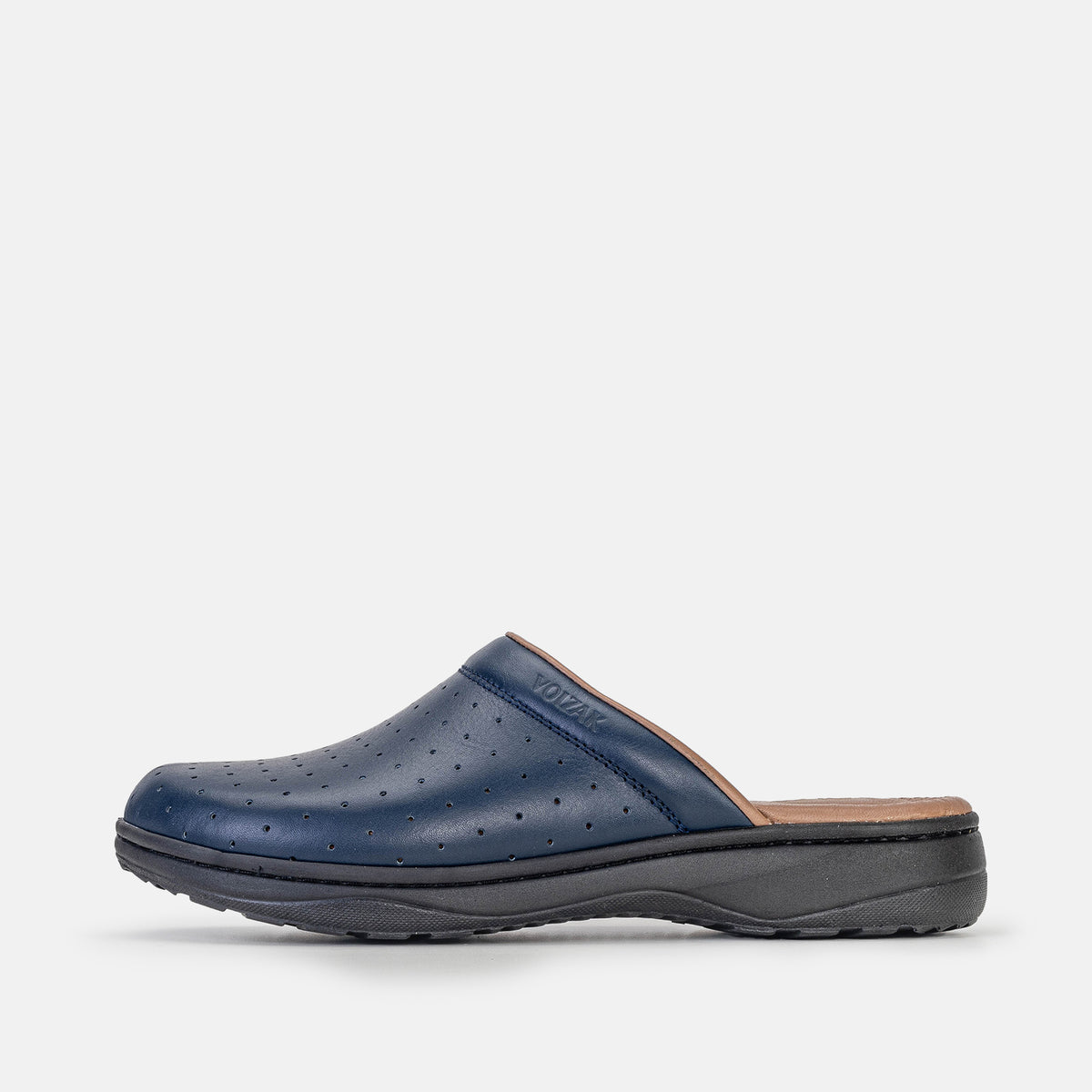 Volzak 015 Sabot médical en cuir bleu