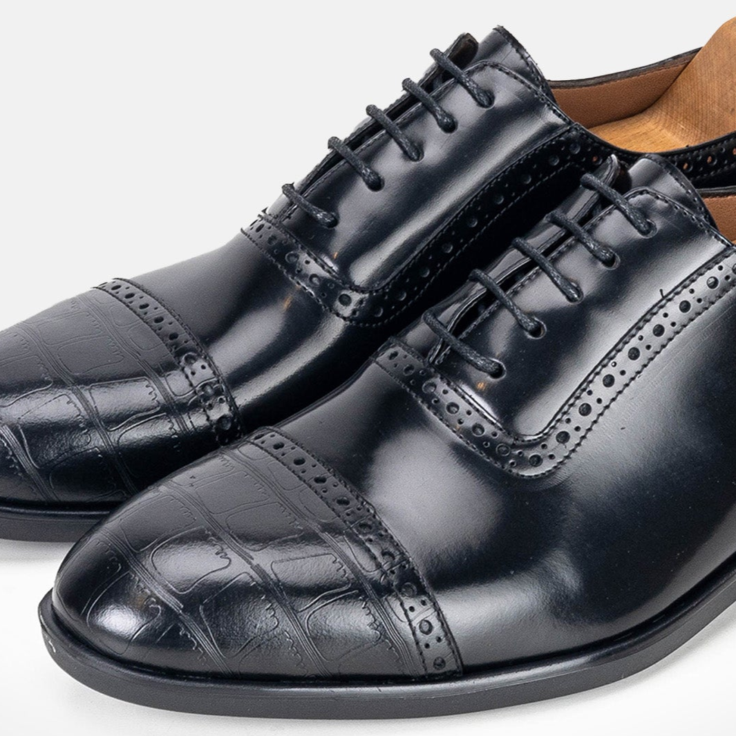 Volzak 5326 Black Demaskable Leather Shoe