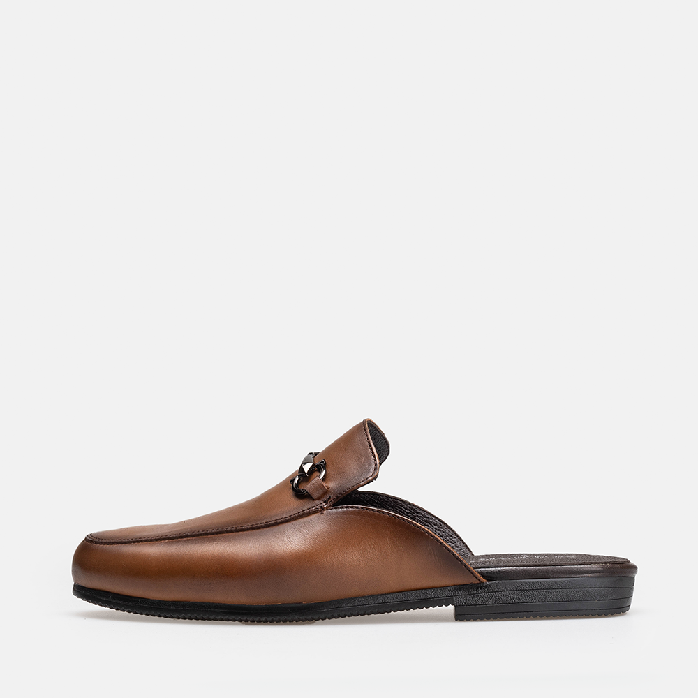 Volzak 5403 Mule en cuir Marron Vintage