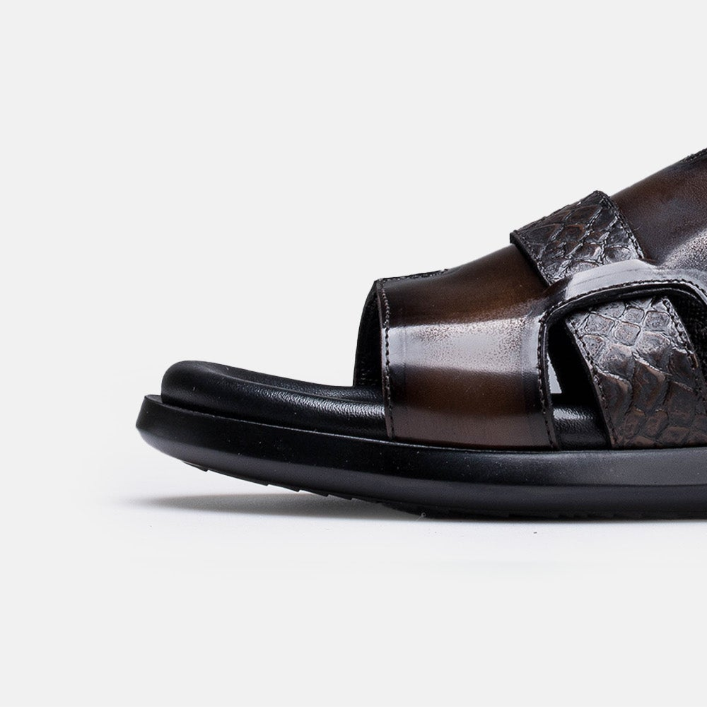 Volzak 5414 Leather Sandal Removable Brown