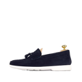 Volzak 011 Mocassin en daim bleu